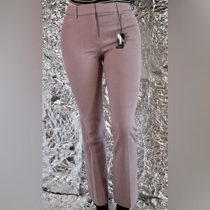 Columnist Barely Boot Mid-Rise Jacquard Woven Pant | 0S | Pink Houndstooth